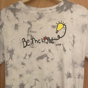 Be The Light Women's Long Sleeve Tee - Gray size small